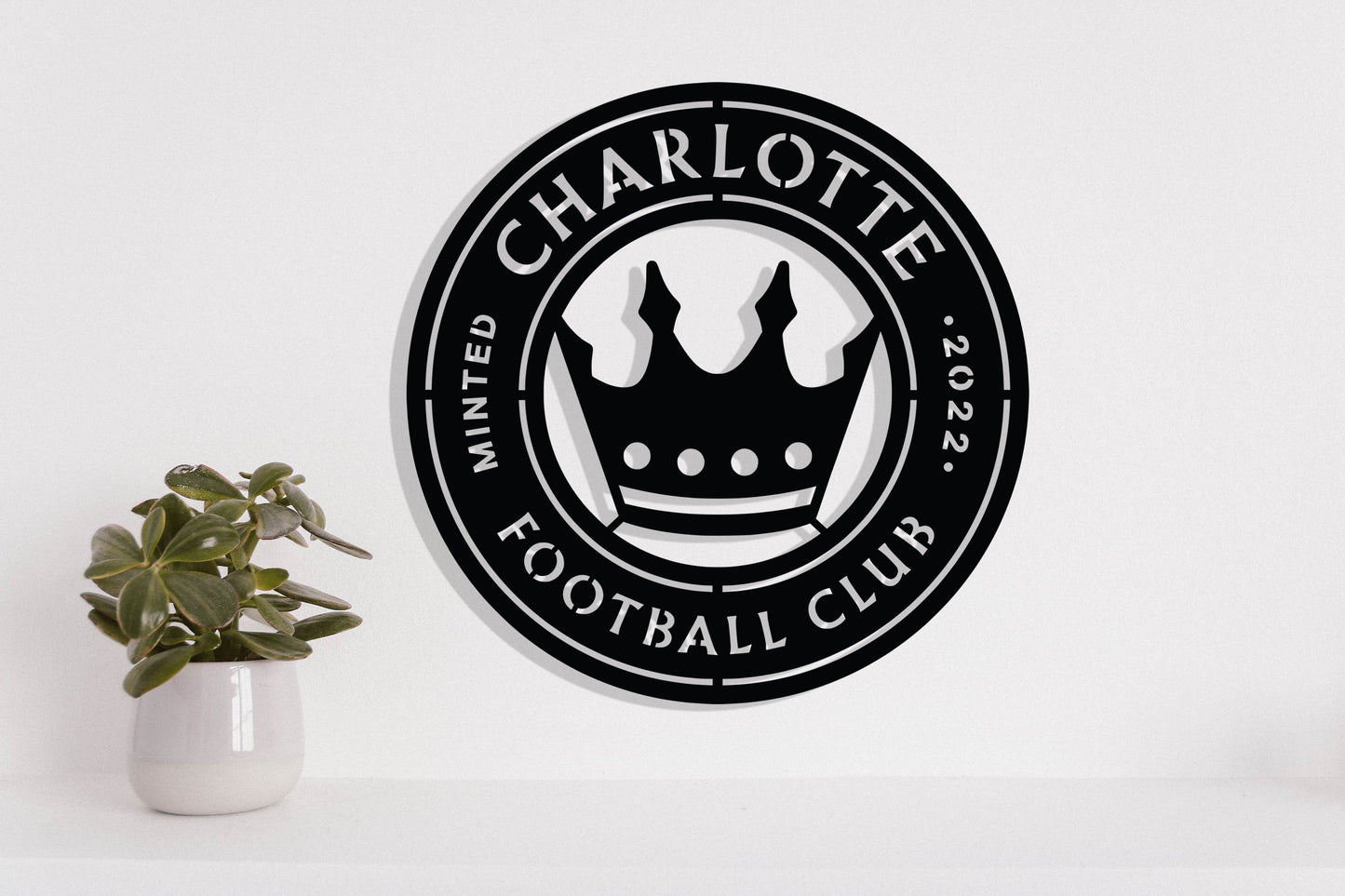 Charlotte FC Badge Shield Metal Laser Cut files