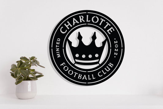 Charlotte FC Badge Shield Metal Laser Cut files