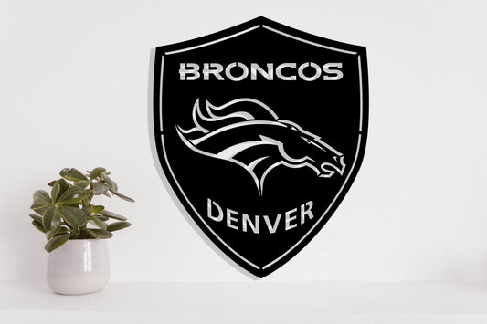 Denver Broncos Badge Shield Metal Laser Cut files