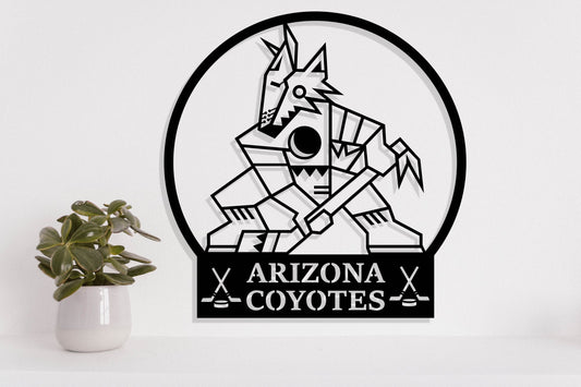 Arizona Coyotes Badge Shield Metal Laser Cut files svg dxf ai png jpg pdf eps