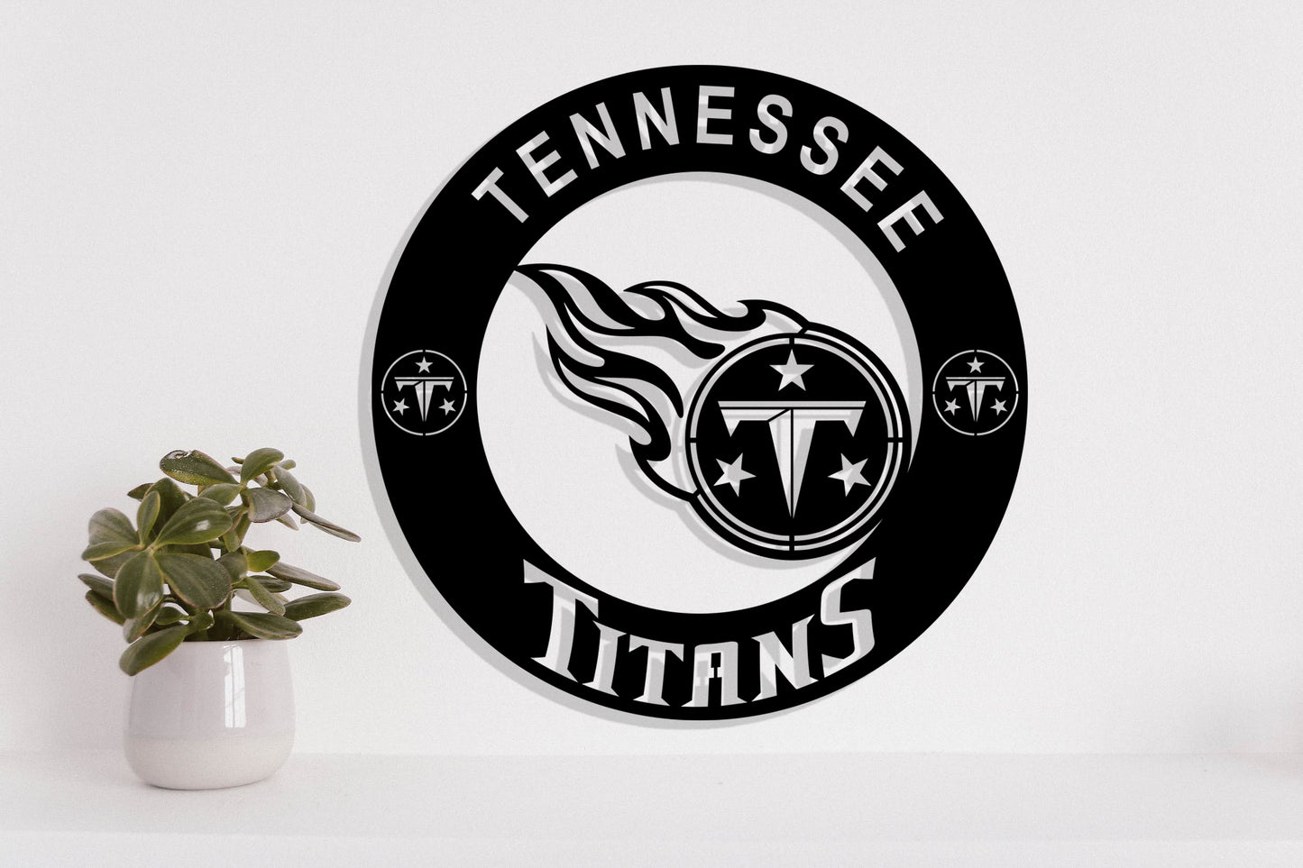 Tennessee Titans Badge Shield Laser Cut files svg dxf ai eps png jpg pdf