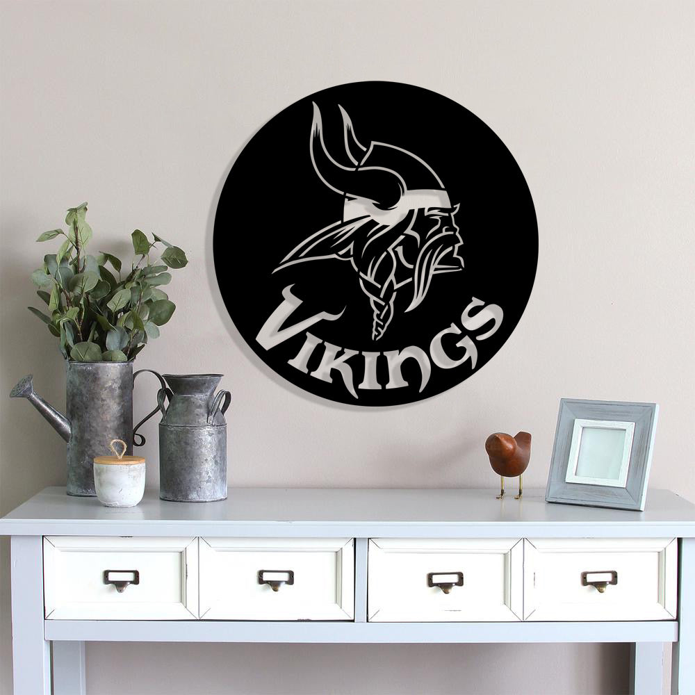 Minnesota Vikings Badge Shield Laser Cut files svg dxf ai eps png jpg pdf