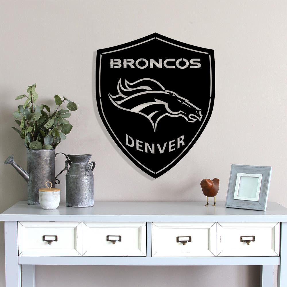 Denver Broncos Badge Shield Metal Laser Cut files