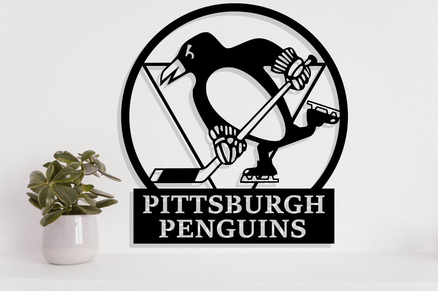 Pittsburgh Penguins Badge Shield Metal Laser Cut files