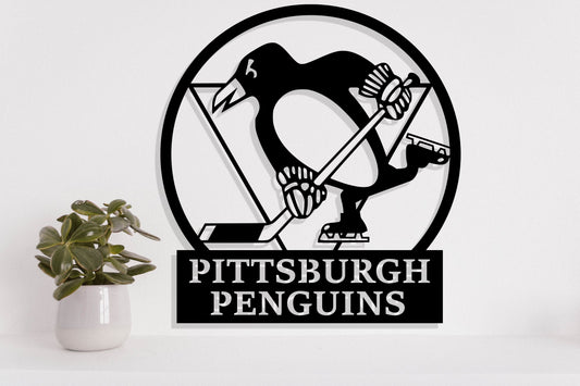 Pittsburgh Penguins Badge Shield Metal Laser Cut files