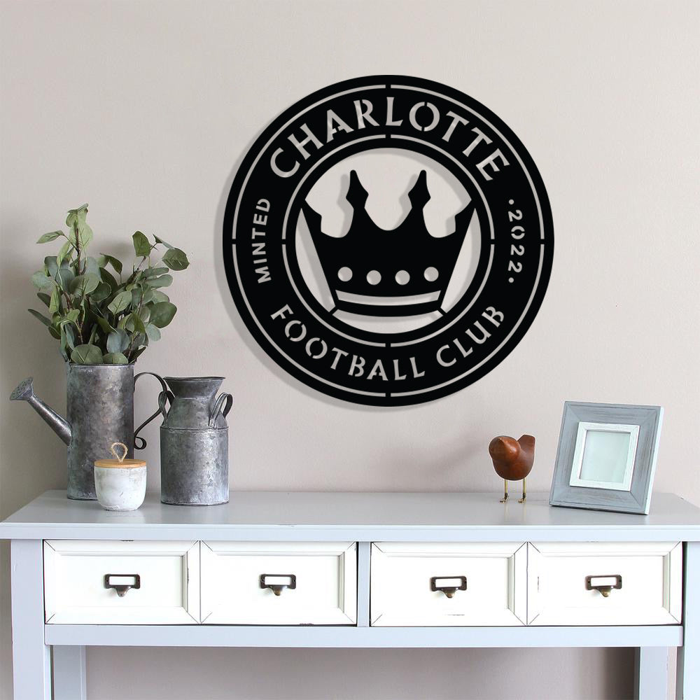 Charlotte FC Badge Shield Metal Laser Cut files