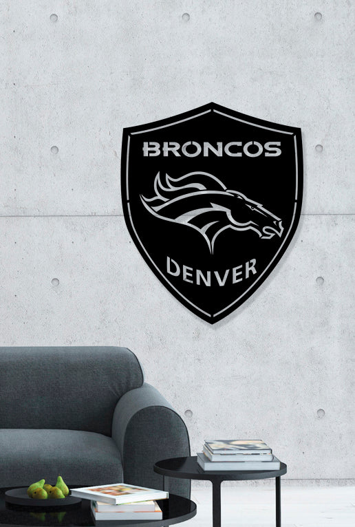 Denver Broncos Badge Shield Metal Laser Cut files
