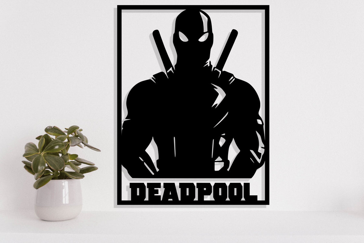 Deadpool Linocut Deadpool Movie Metal Laser Cut file – DreamDarwins Laser Cut Files