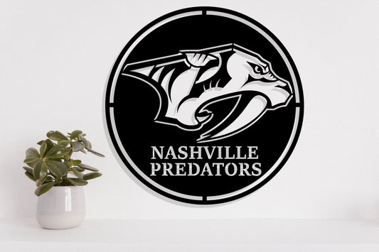 Nashville Predators Badge Shield Metal Laser Cut files svg dxf ai png jpg pdf eps