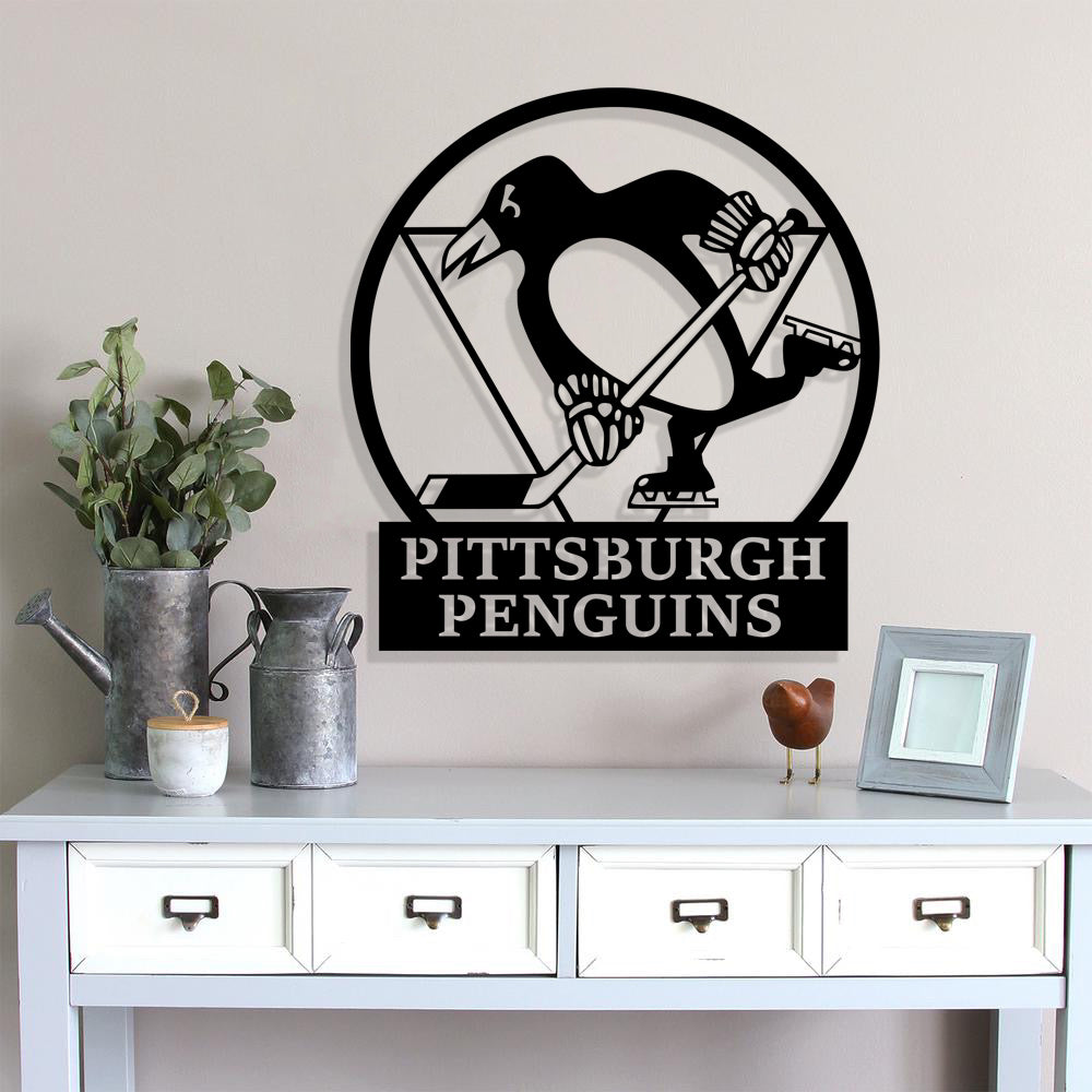 Pittsburgh Penguins Badge Shield Metal Laser Cut files