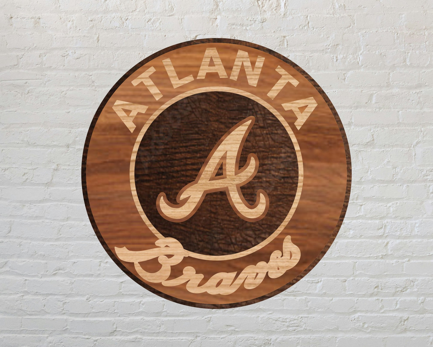 Atlanta Braves MLB Teams Designed Logo Multi Layer Laser Cut files svg dxf ai png