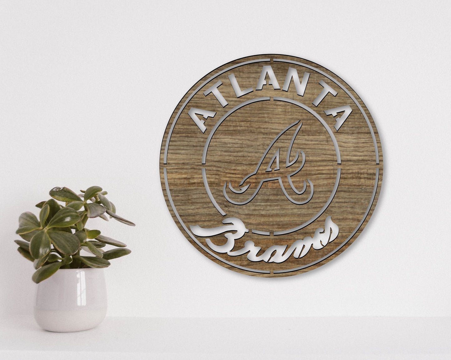 Atlanta Braves MLB Teams Designed Logo Badge Shield Laser Cut files svg dxf ai png jpg pdf eps