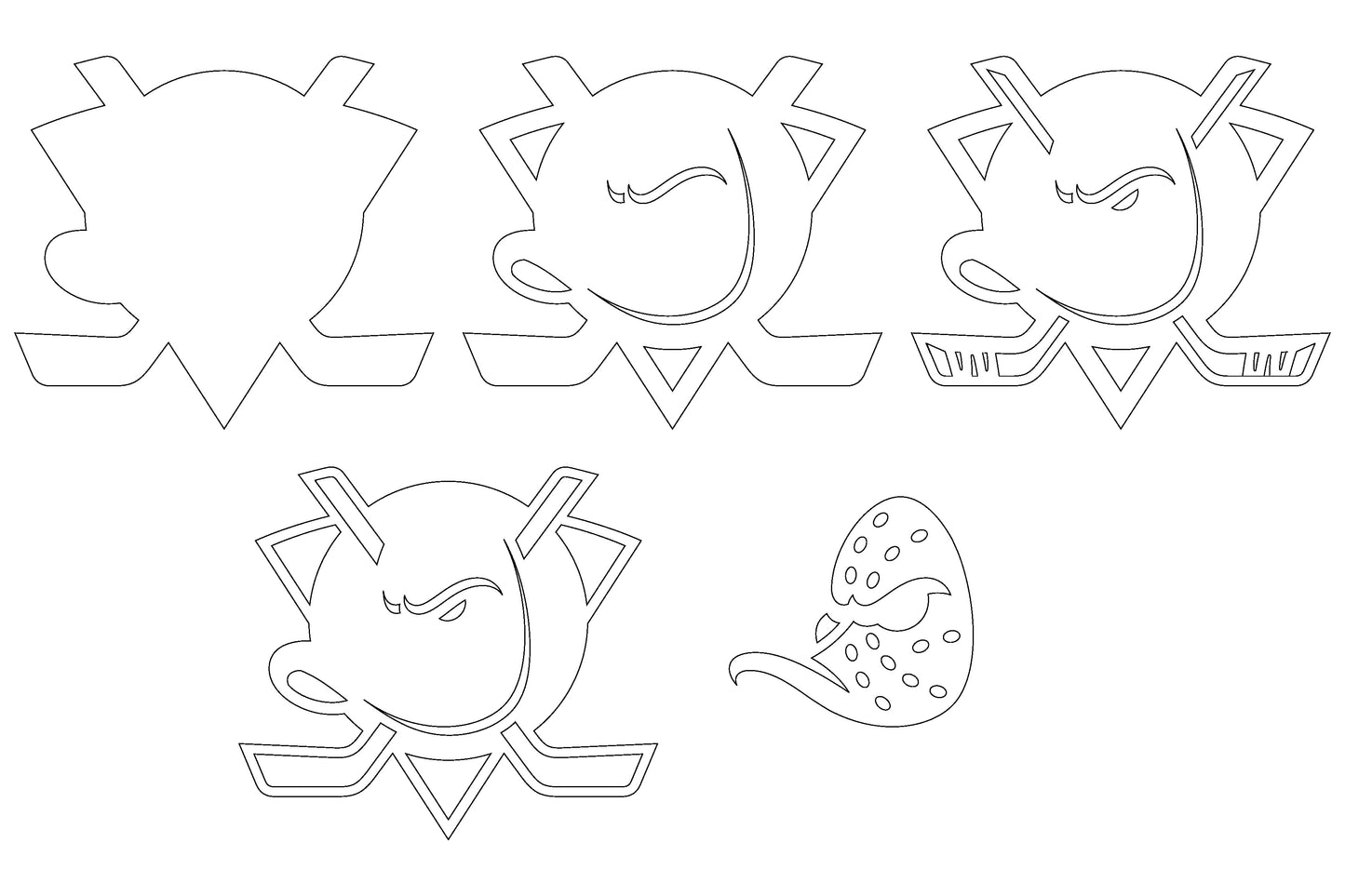 Anaheim Ducks Multi Layer Laser Cut files svg dxf ai png