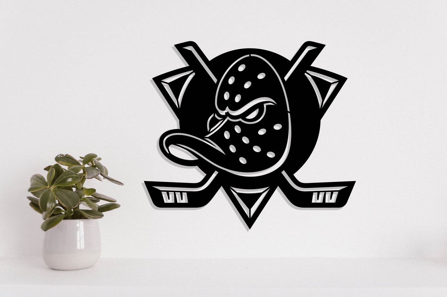 Anaheim Ducks Badge Shield Metal Laser Cut files svg dxf ai png jpg pdf eps