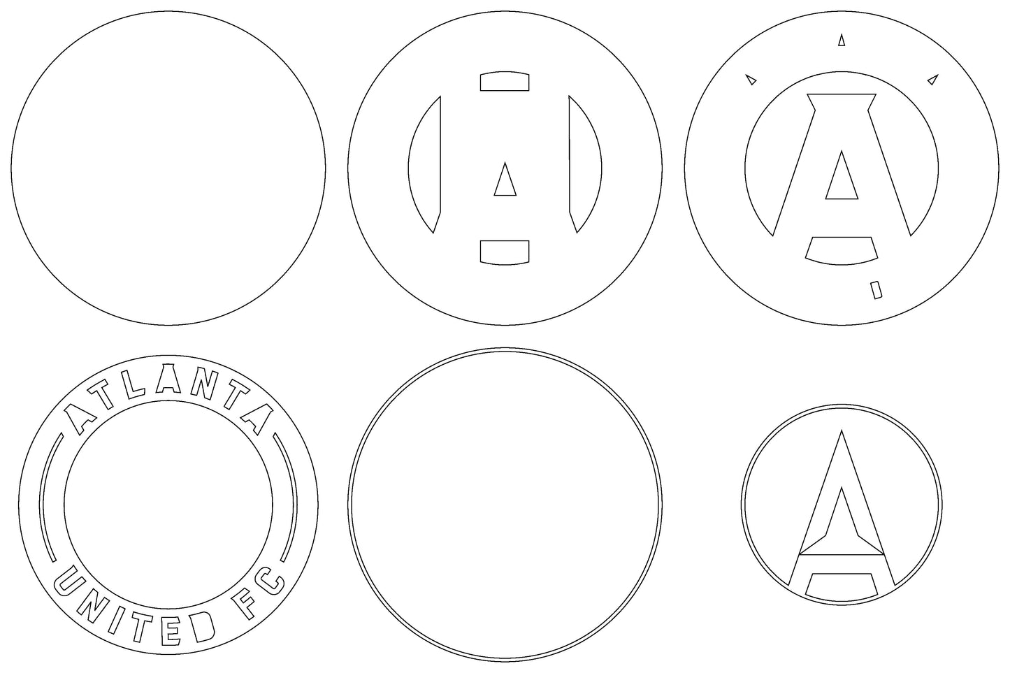 Atlanta United FC Multilayer Laser Cut files svg dxf ai png