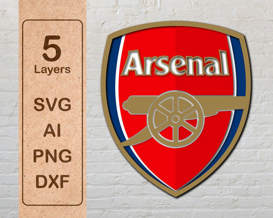 Arsenal FC Layered Laser Cut files