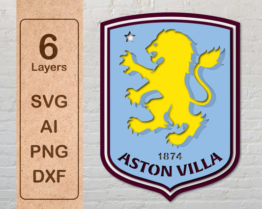 Aston Villa FC Layered Laser Cut files