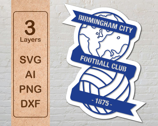 Birmingham City FC Multi Layer Laser Cut files