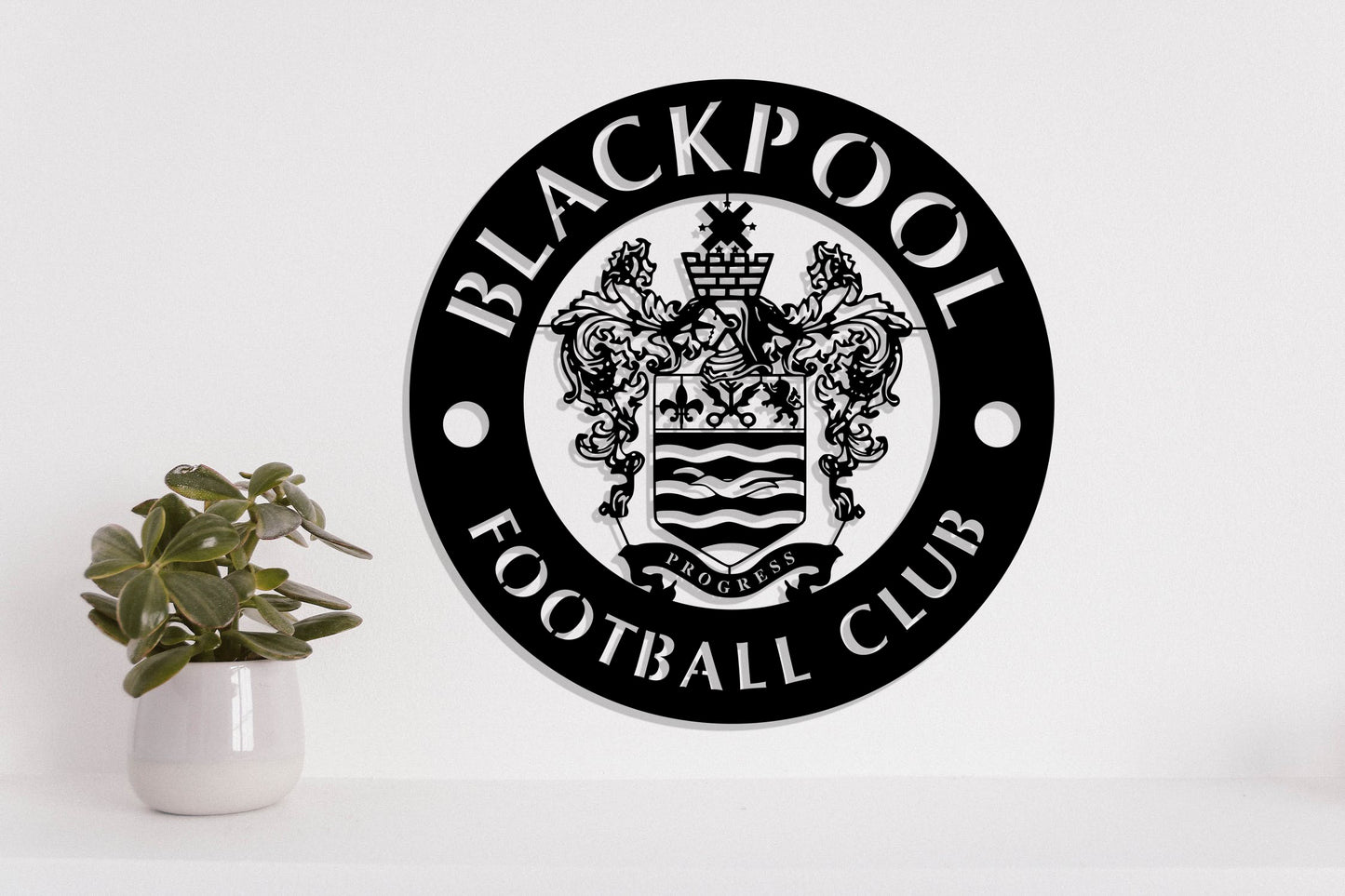 Blackpool FC Badge Shield Metal Laser Cut files svg dxg jpg png pdf ai eps