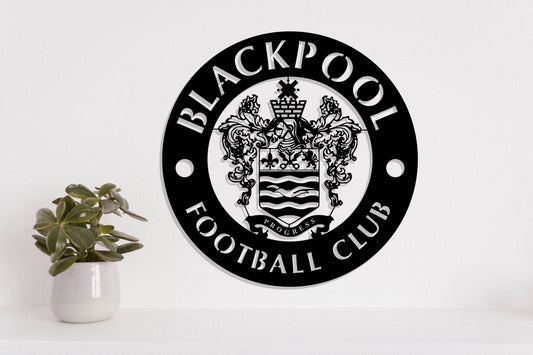 Blackpool FC Badge Shield Metal Laser Cut files svg dxg jpg png pdf ai eps