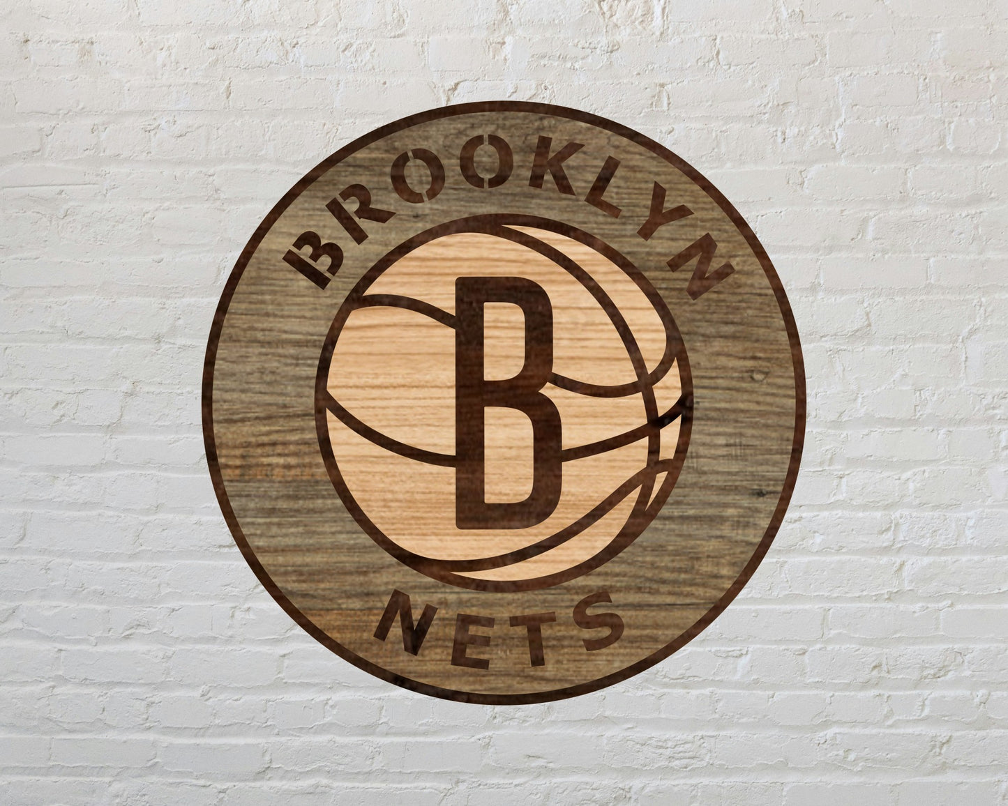 Brooklyn Nets NBA Teams Design Logo Multi Layer Laser Cut files svg dxf ai png