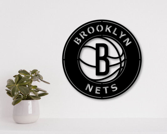 Brooklyn Nets NBA Teams Designed Logo Badge Shield Metal Laser Cut files svg dxf ai png jpg pdf eps