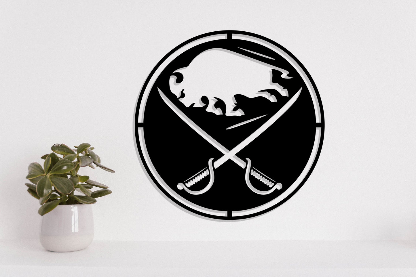 Buffalo Sabres Badge Shield Metal Laser Cut files svg dxf ai png jpg pdf eps