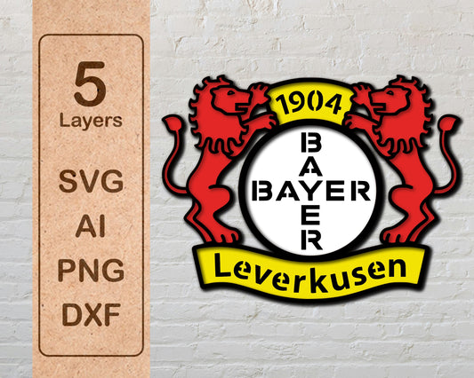 Bayer Leverkusen FC Layered Laser Cut files