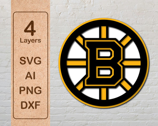 Boston Bruins Layered Laser Cut files