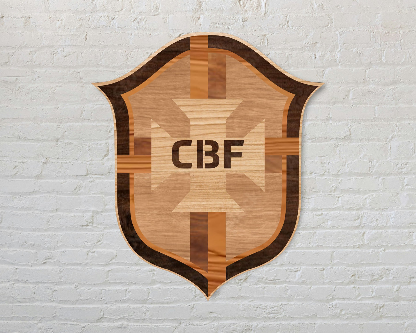 Brasil National Football Team Multi Layer Laser Cut files ai png svg dxf