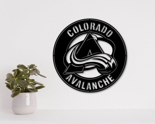 Colorado Avalanche NHL Teams Designed Logo Badge Shield Metal Laser Cut files svg dxf ai png jpg pdf eps