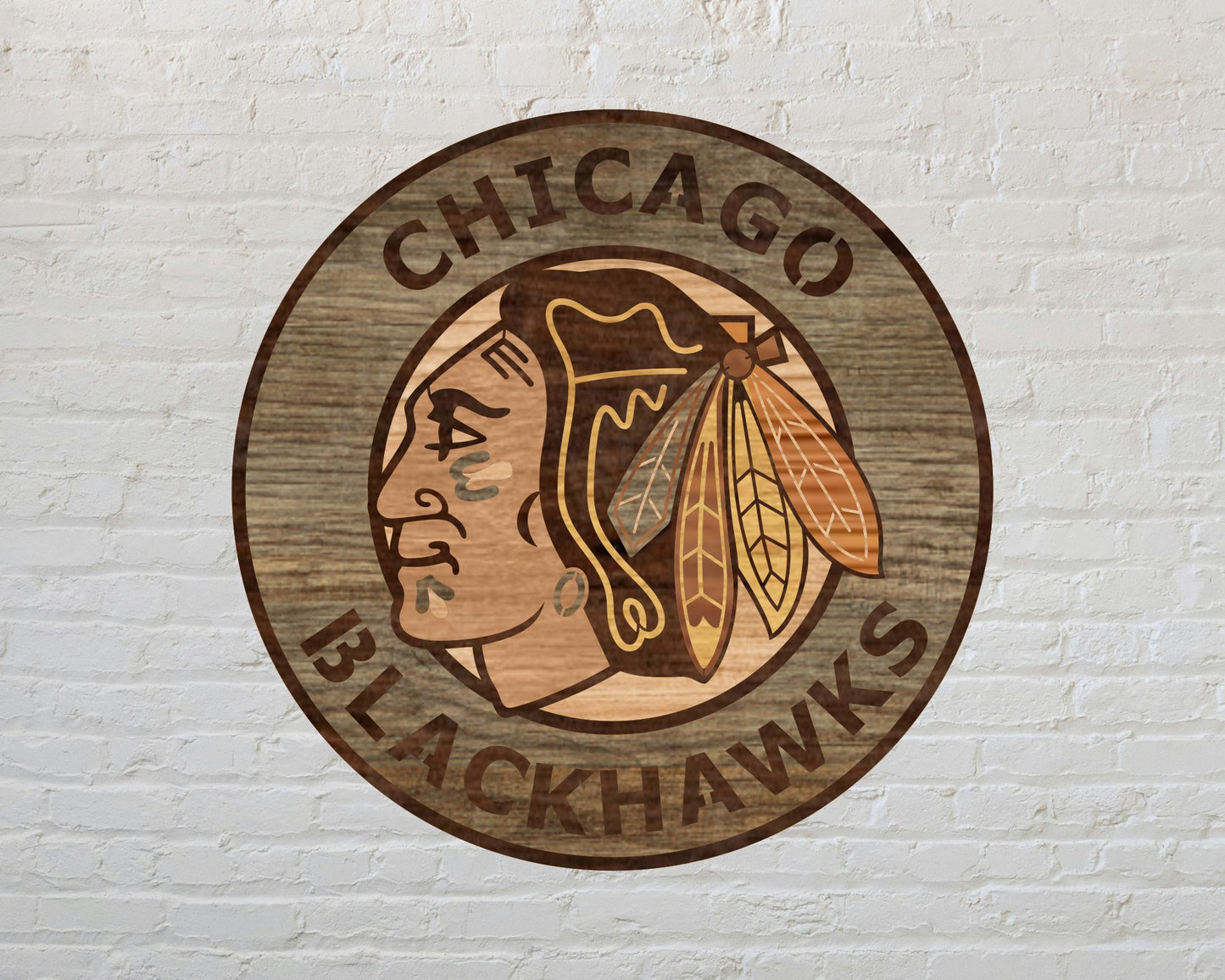 Chicago Blackhawks NHL Teams Designed Logo Multi Layer Laser Cut files svg dxf ai png