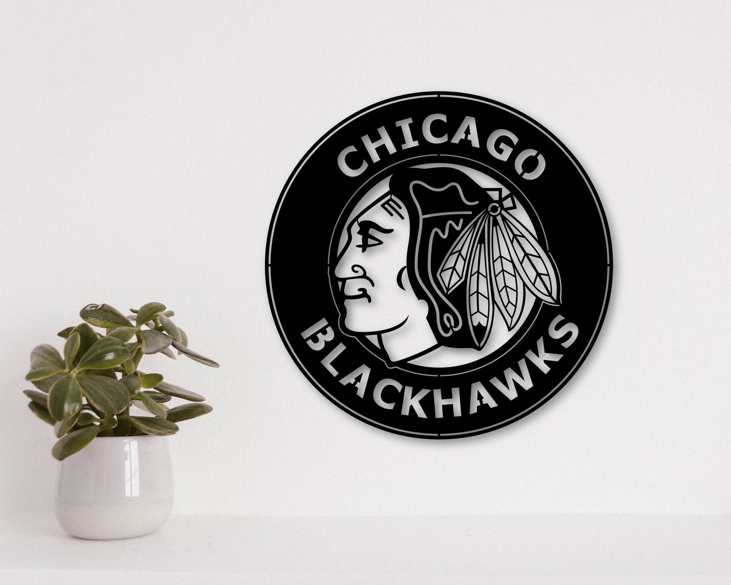 Chicago Blackhawks NHL Teams Designed Logo Badge Shield Metal Laser Cut files svg dxf ai png jpg pdf eps