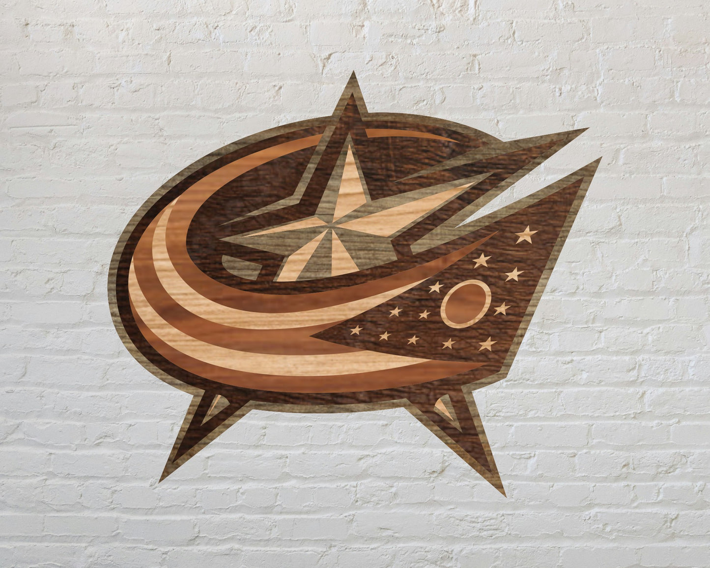 Columbus Blue Jackets Layered Laser Cut files svg dxf ai png