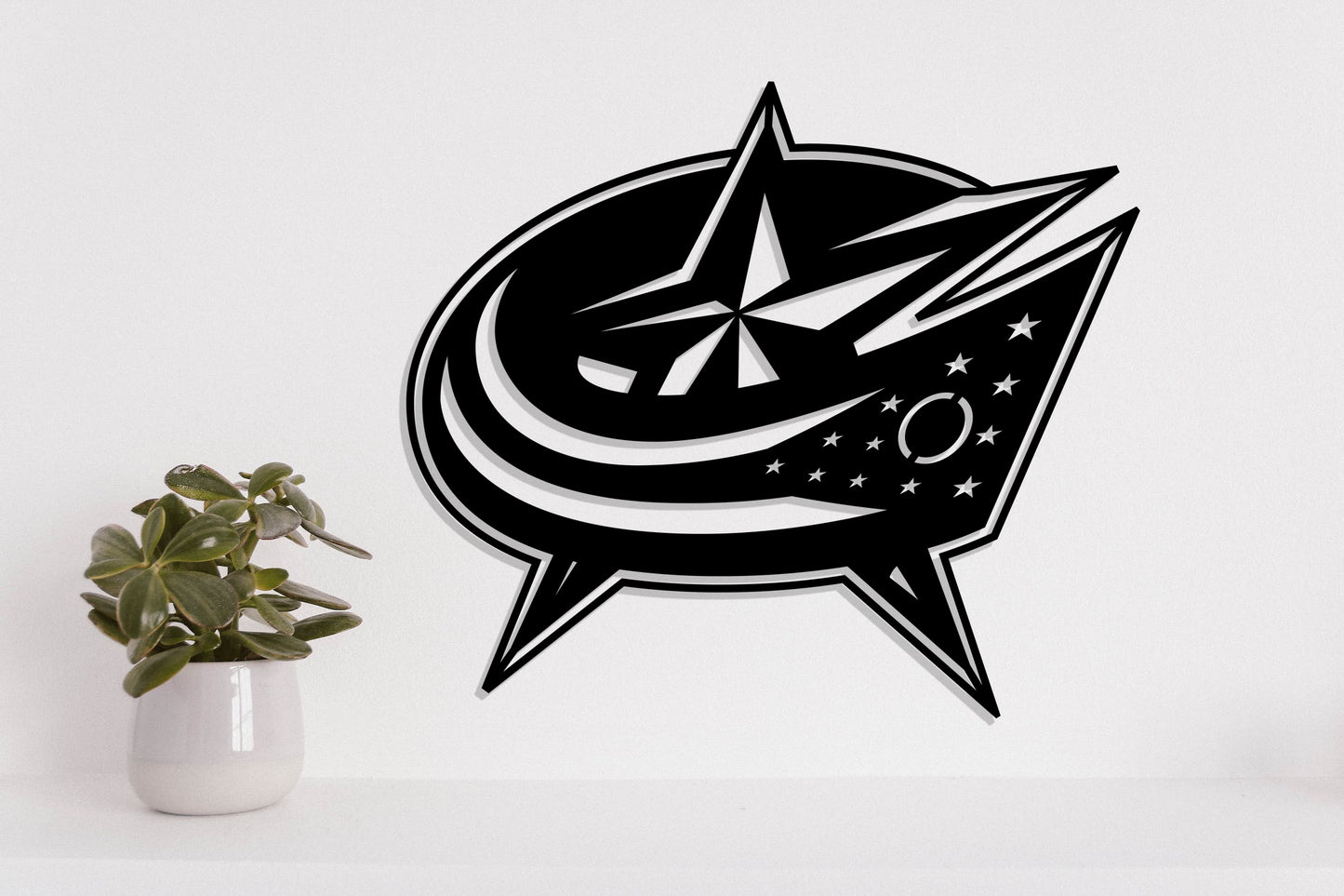 Columbus Blue Jackets Badge Shield Metal Laser Cut files svg dxf ai png jpg pdf eps