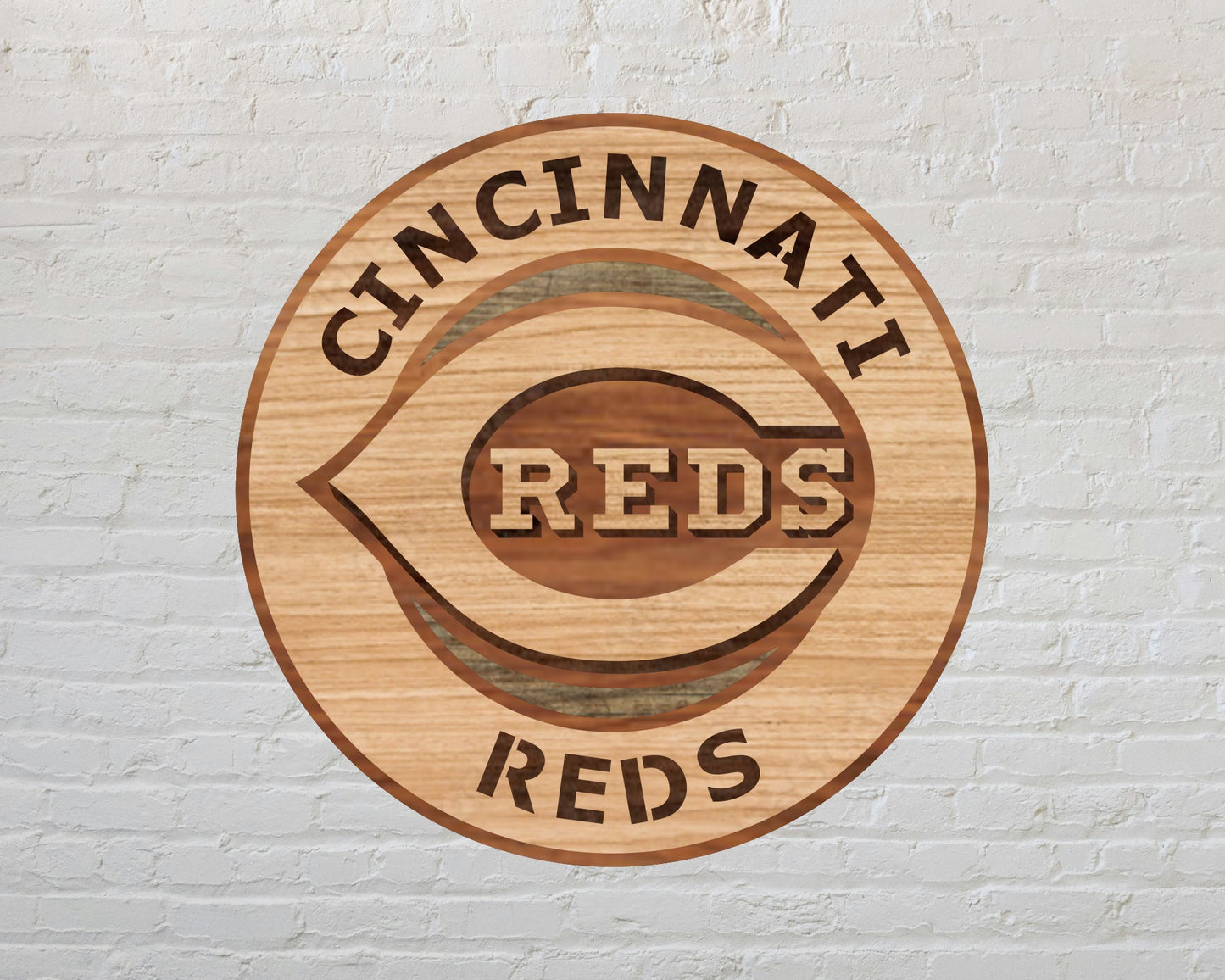 Cincinnati Reds MLB Teams Designed Logo Multi Layer Laser Cut files svg dxf ai png