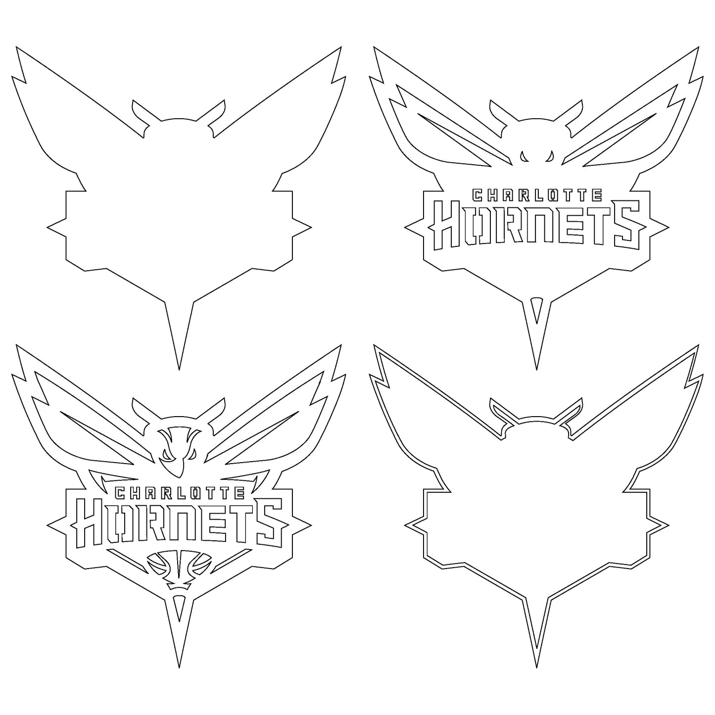 Charlotte Hornets NBA Teams Design Logo Multi Layer Laser Cut files svg dxf ai png