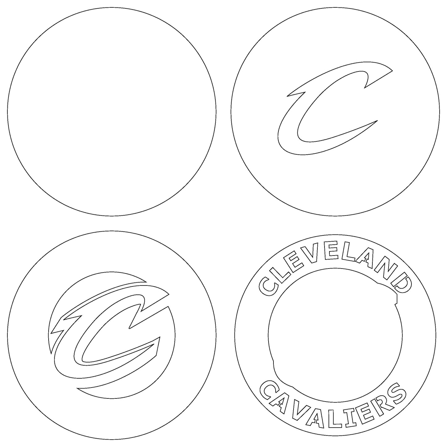 Cleveland Cavaliers NBA Teams Design Logo Multi Layer Laser Cut files svg dxf ai png