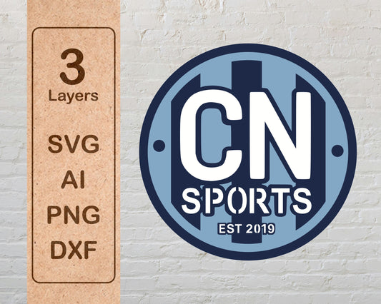 CN Sports Multi Layer Laser Cut files svg dxf ai png