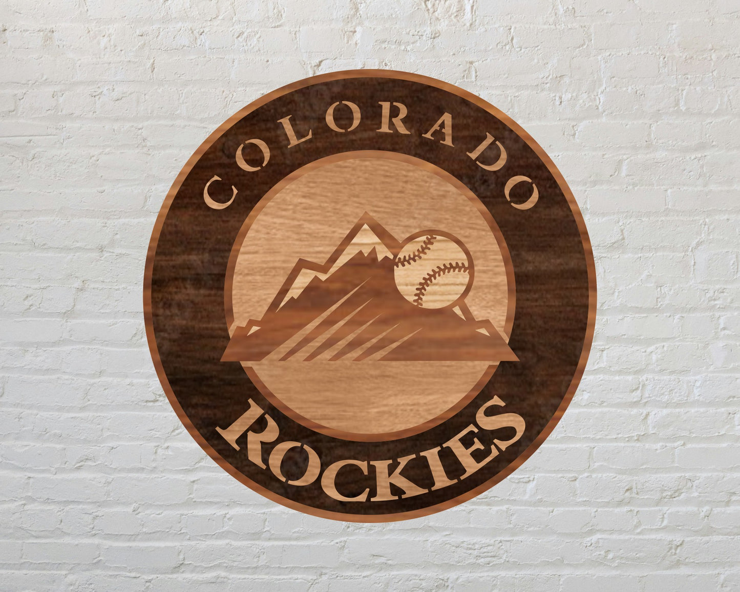 Colorado Rockies MLB Teams Designed Logo Multi Layer Laser Cut files svg dxf ai png