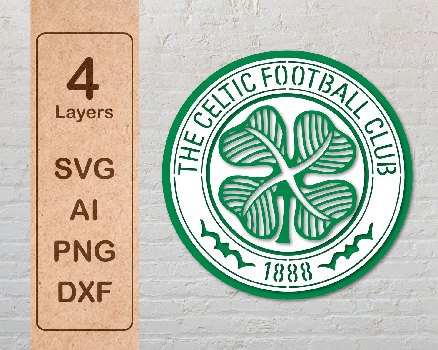 Glasgow Celtic FC Layered Laser Cut files