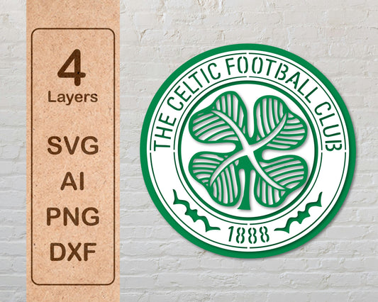 Glasgow Celtic FC Layered Laser Cut files