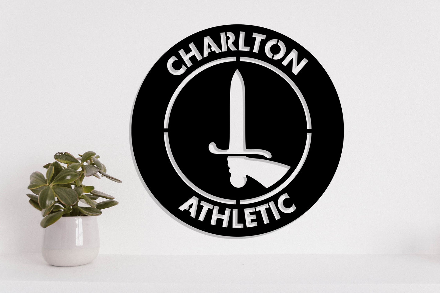 Charlton Athletic FC Badge Shield Metal Laser Cut files svg dxg jpg png pdf ai eps