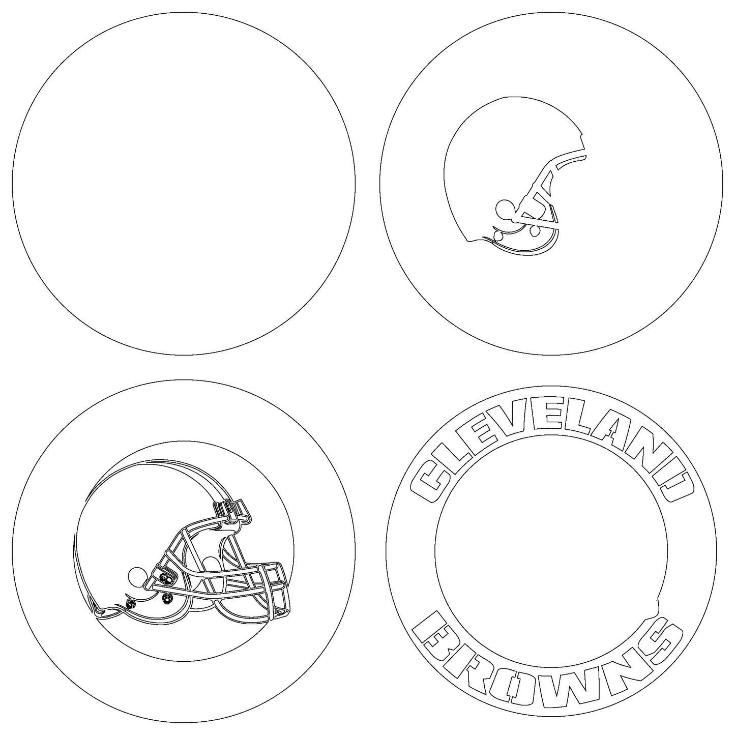 Cleveland Browns Designed Logo Multi Layer Laser Cut files svg dxf ai png