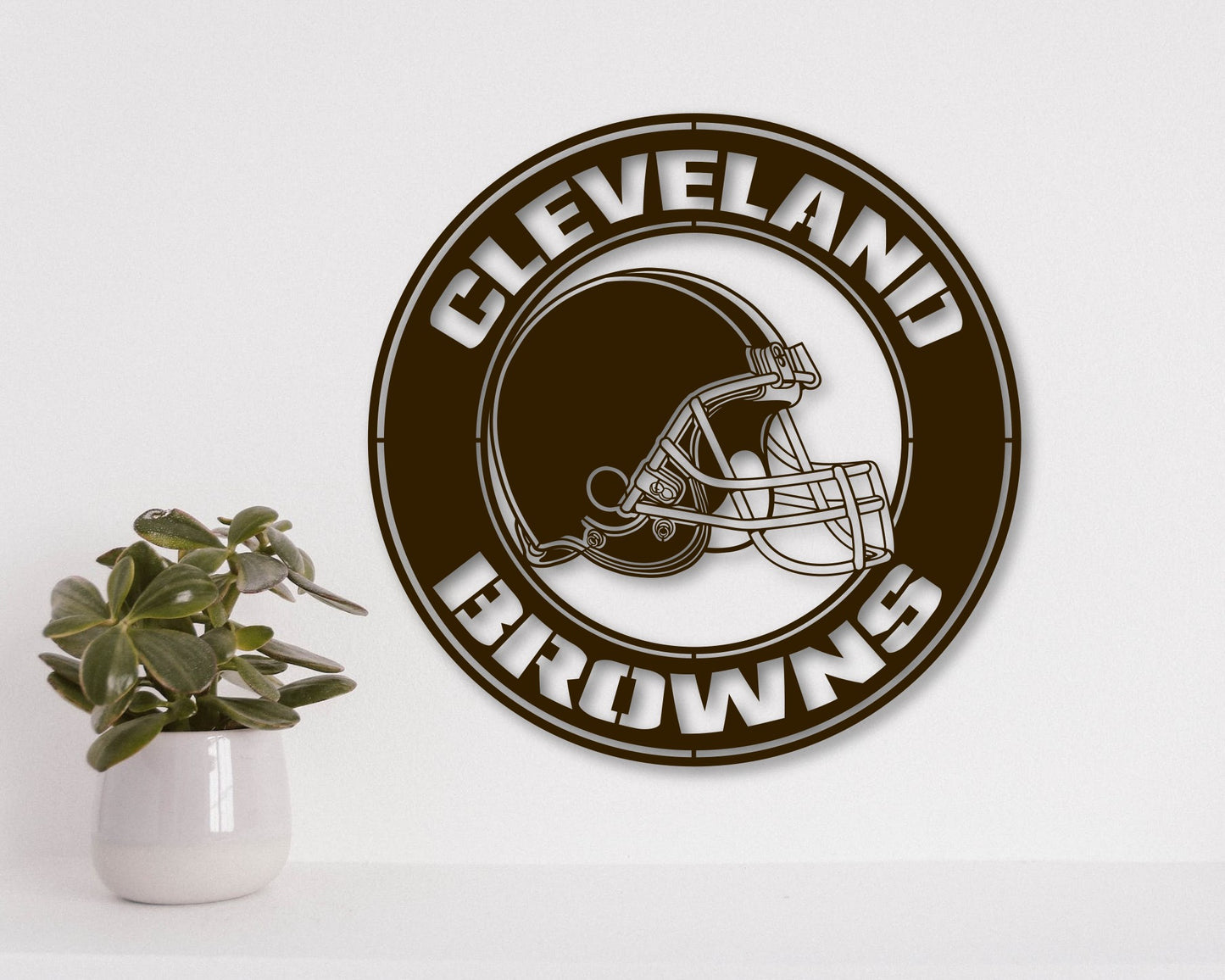 Cleveland Browns Logo Badge Shield Laser Cut files svg dxf ai eps png jpg pdf
