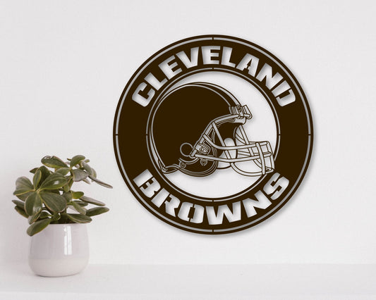 Cleveland Browns Logo Badge Shield Laser Cut files svg dxf ai eps png jpg pdf