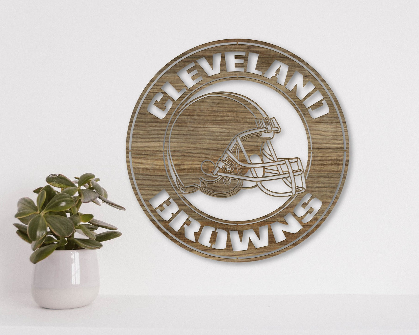 Cleveland Browns Logo Badge Shield Laser Cut files svg dxf ai eps png jpg pdf