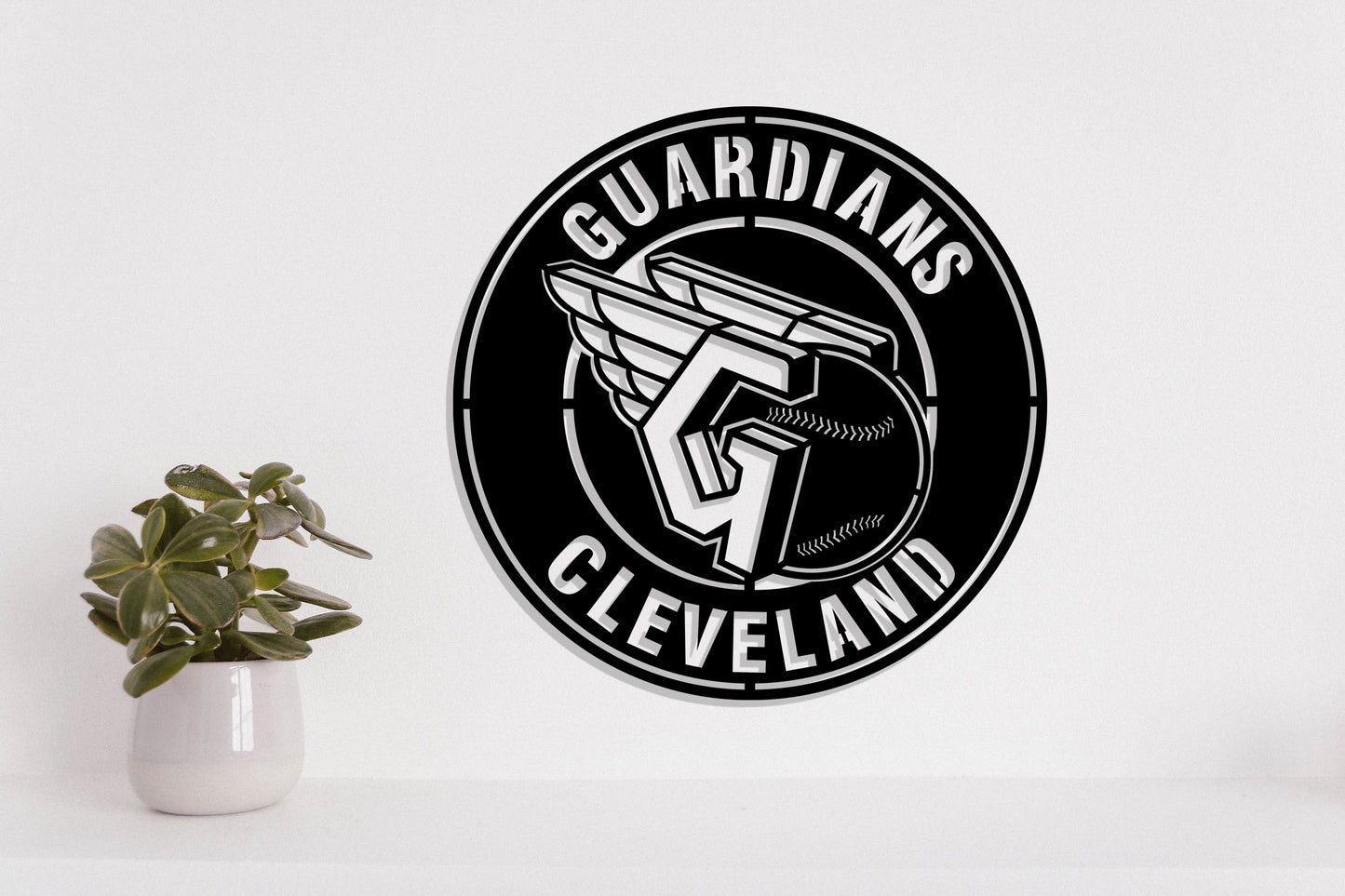 Cleveland Guardians Badge Shield Metal Laser Cut files svg dxf ai png jpg pdf eps