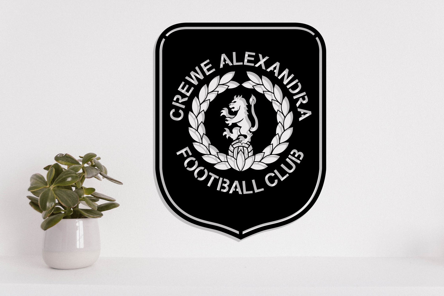 Crewe Alexandra FC Badge Shield Metal Laser Cut files svg dxg jpg png pdf ai eps