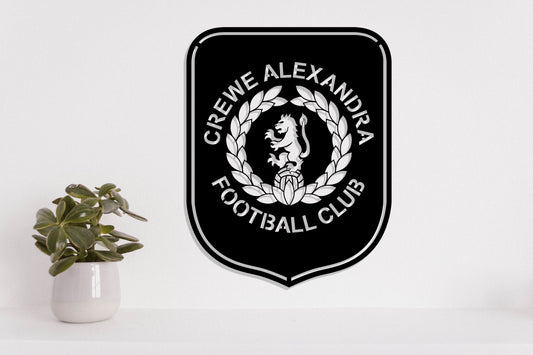 Crewe Alexandra FC Badge Shield Metal Laser Cut files svg dxg jpg png pdf ai eps